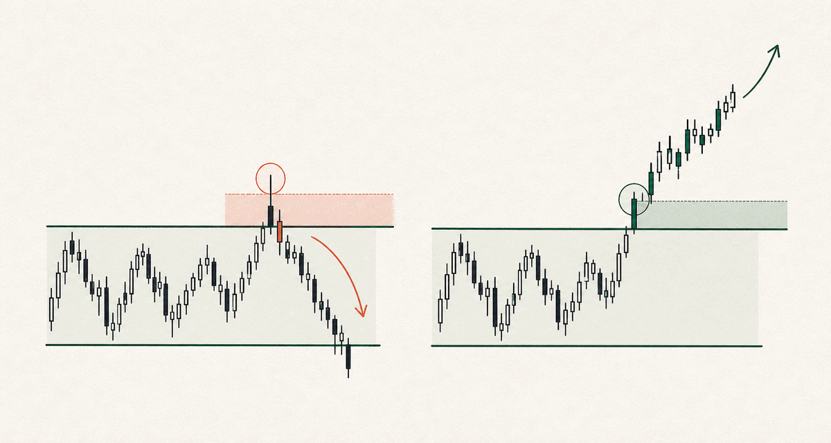 A wick breakout is different from a closing breakout